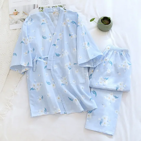 Pyjama Femme Pantalon + Chemise à Manches Longues ou Manches Courtes en 100% Coton | CozyCloud