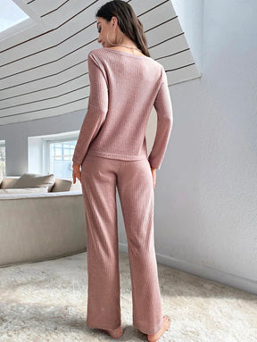 Pyjama Femme Long Pantalon + Chemisier Salta en Coton | CozyCloud