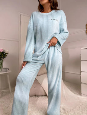 Pyjama Femme Long Pantalon + Chemisier Bariloche en 100% Coton | CozyCloud