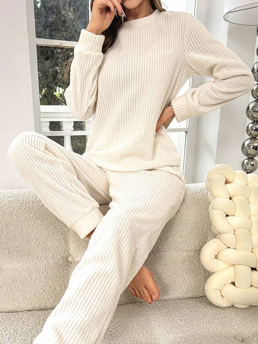 Pyjama Femme Long Pantalon + Chemisier Paradis en 100% Coton | CozyCloud