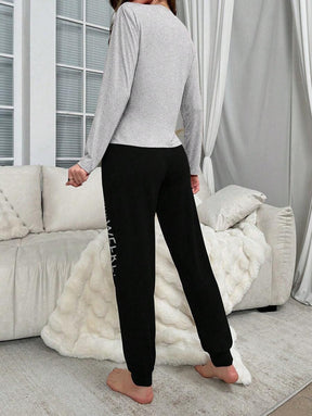 Pyjama Femme Long Pantalon + Chemisier Weekend en Coton | CozyCloud