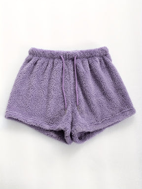 Pyjama Femme Court Shorts en Peluche Coloré en 100% Coton | CozyCloud