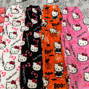 Pyjama Femme Long Pantalon Pelucheux Hello Kitty en Flanelle | CozyCloud