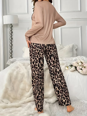 Pyjama Femme Long Pantalon + Chemise à Manches Longues Taches en Coton | CozyCloud