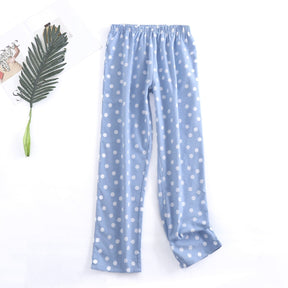 Pyjama Femme Long Pantalon + Chemise Manches Longues PoisNuages en 100% Coton | CozyCloud