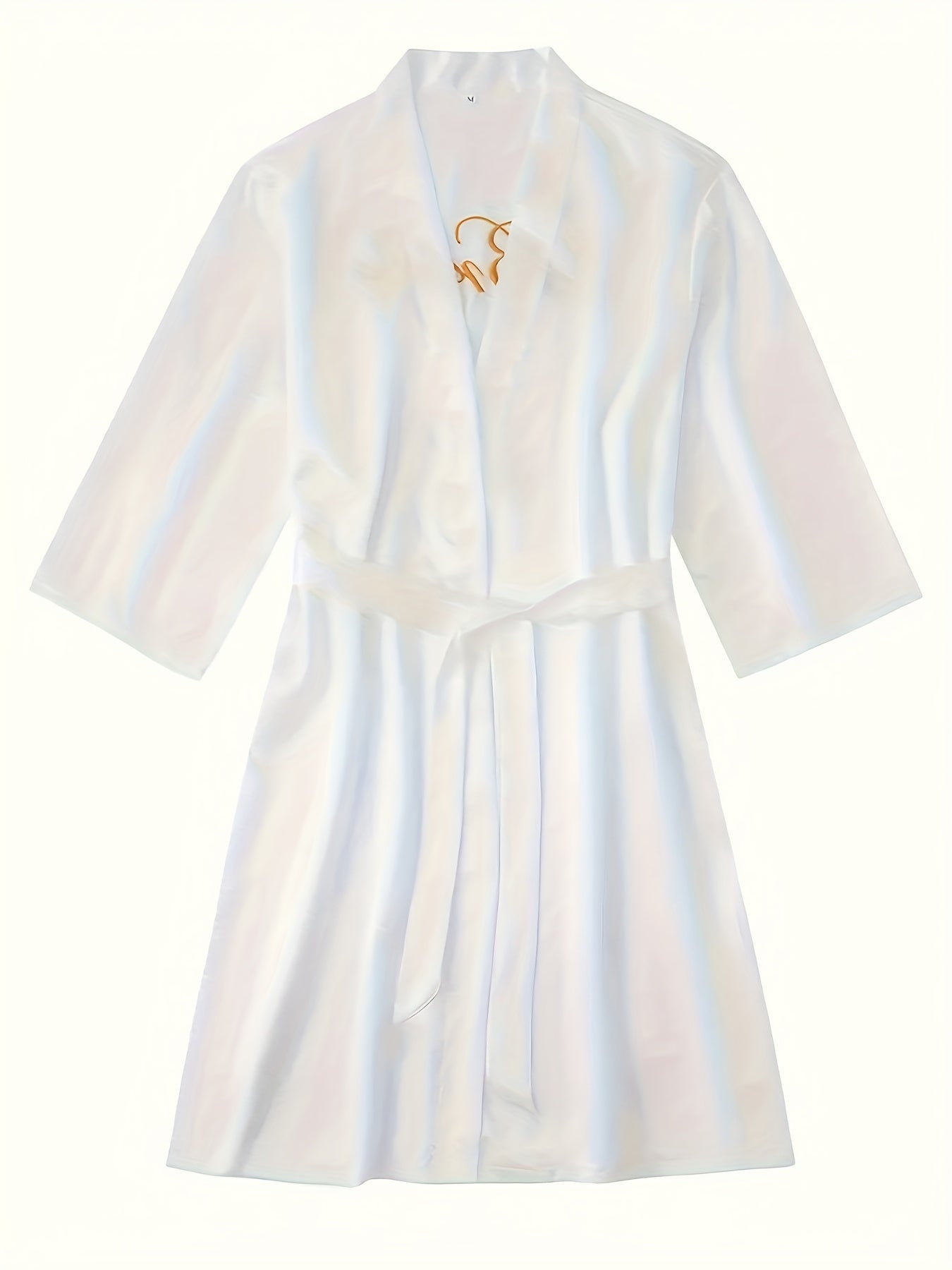 Pyjama Femme Peignoir à Manches Longues Mariée en 100% Satin | CozyCloud